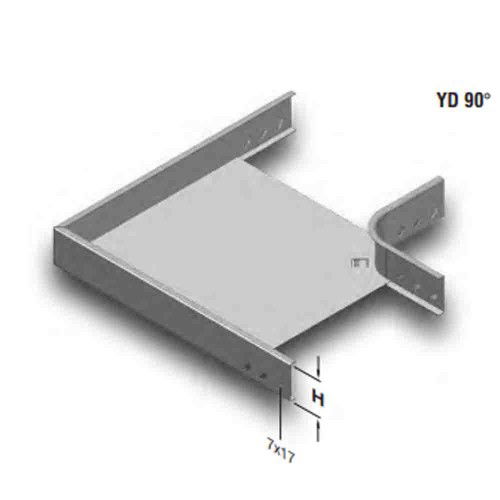 Rdk 10'luk Pregalvaniz 100x40mm Saç Kablo Kanalı İçin 90'Dönüş - Rdk
