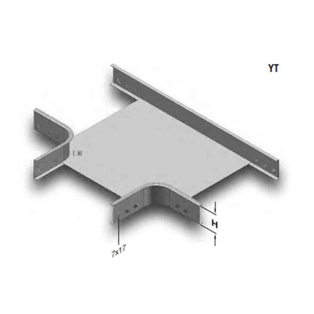 Rdk 5'lik Pregalvaniz 50x40mm Saç Kablo Kanalı için T Dönüş - 1