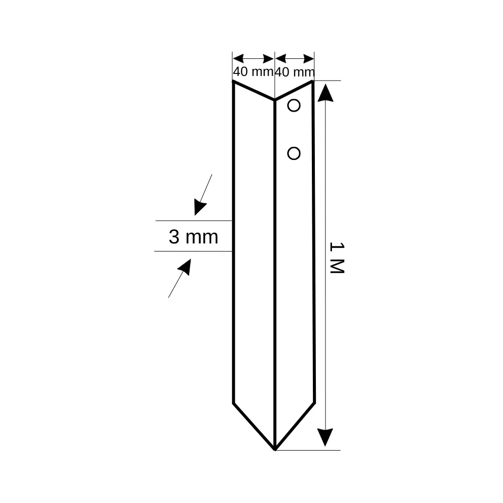Rdk Sıcak Daldırma 40x40x3mm Topraklama Kazığı-1m - 2