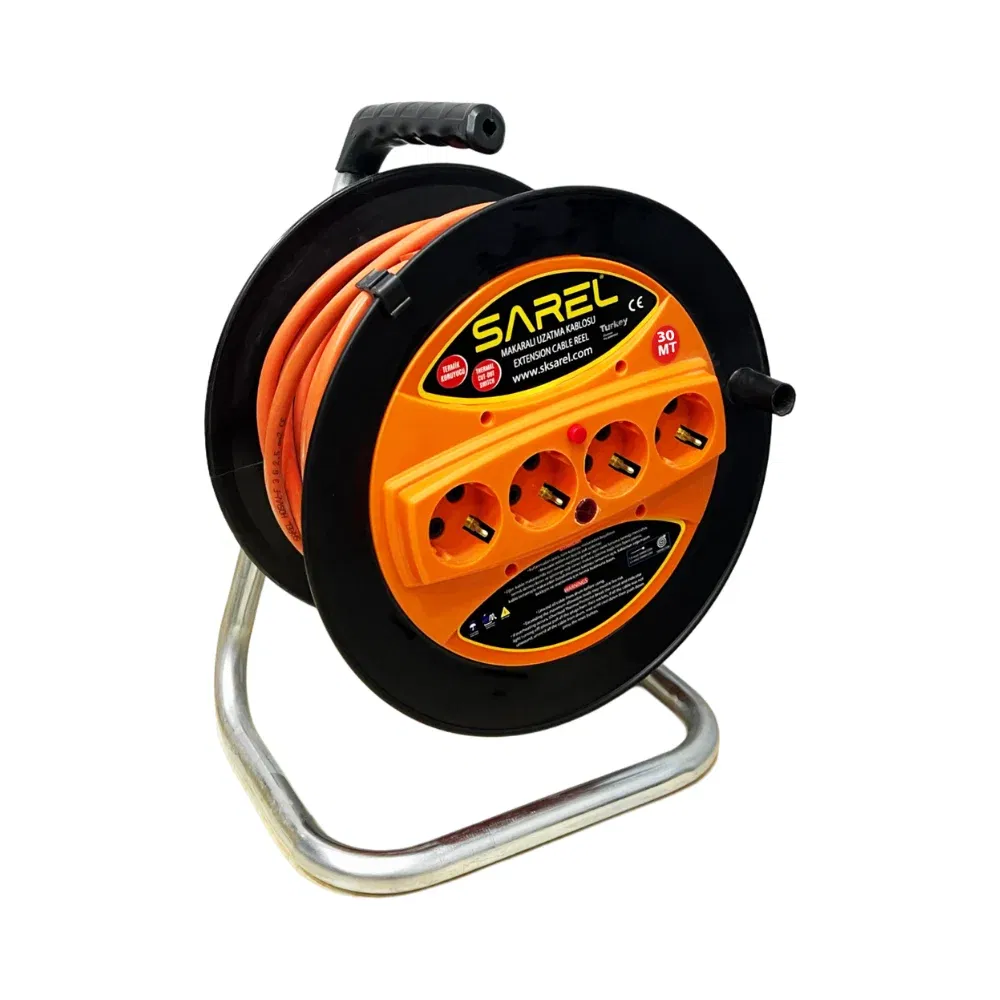 Sarel Termal Sigortalı Makaralı Uzatma Kablosu (30m 3X2,5 mm Kablolu) - 2