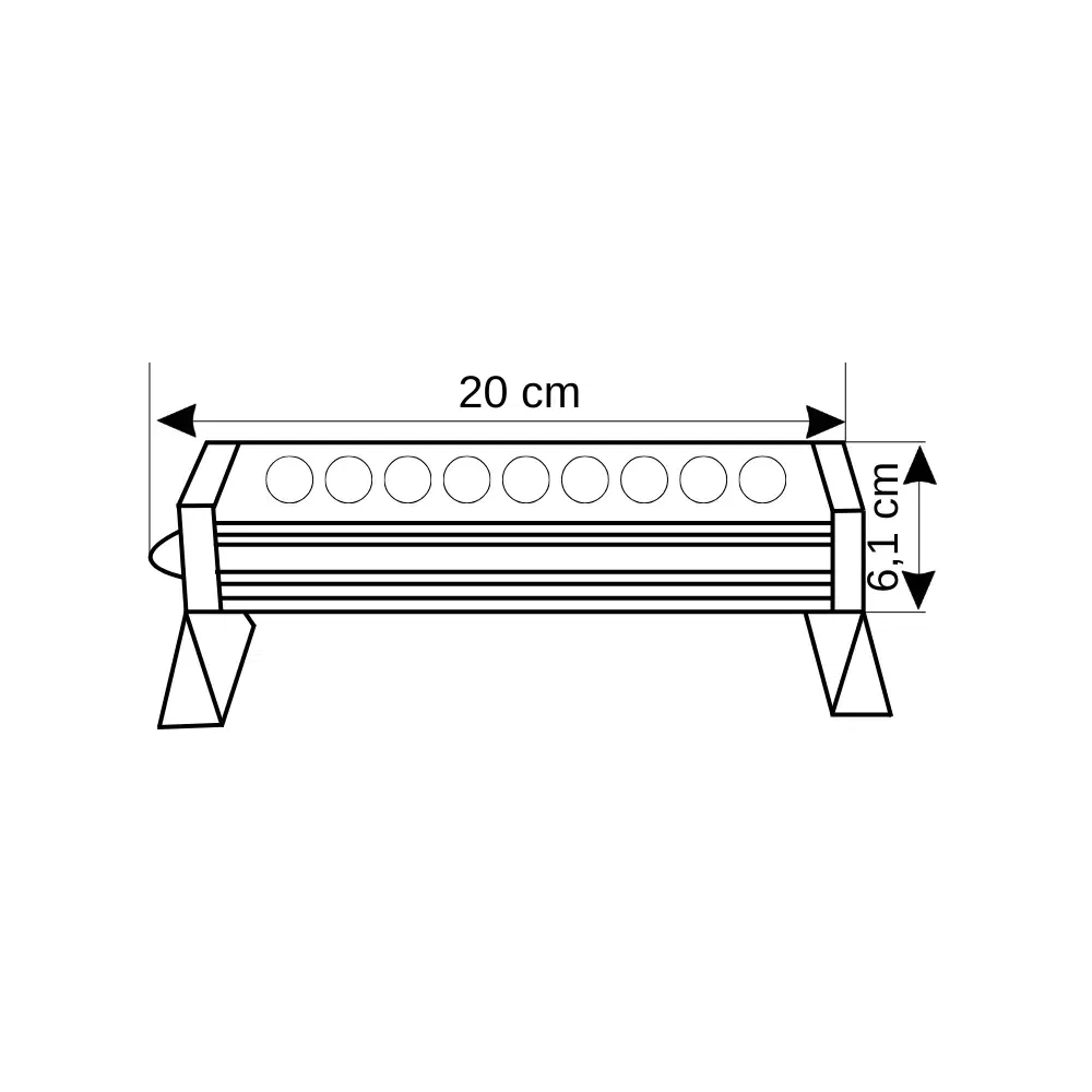 Şark 6W Duvar Boyama Wallwasher 20cm (Yeşil) - 4