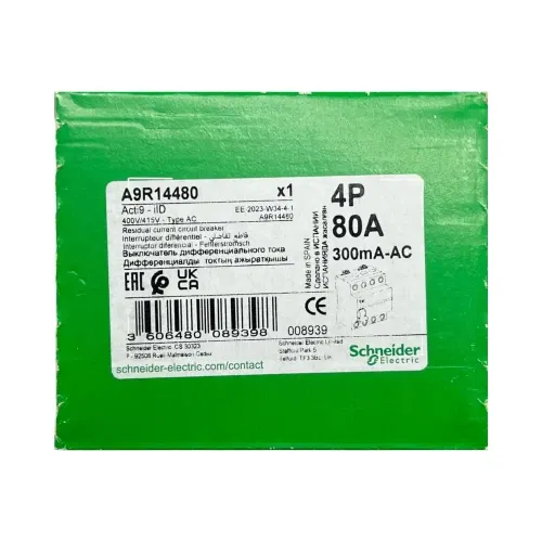 Schnider 4x80A 300mA Kaçak Akım Rölesi A9R14480 - 4