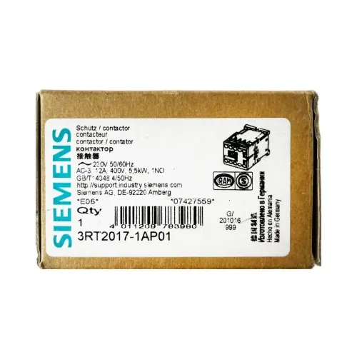 Siemens 12A 5,5kW Güç Kontaktörü 1N0 3RT2017-1AP01 - 4