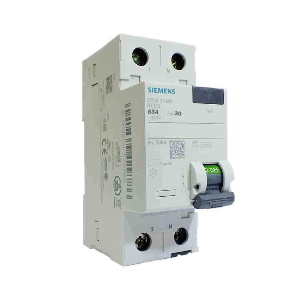 Siemens 2x63A 30mA Monofaze Kaçak Akım Rölesi 5SV5316-6 - 1