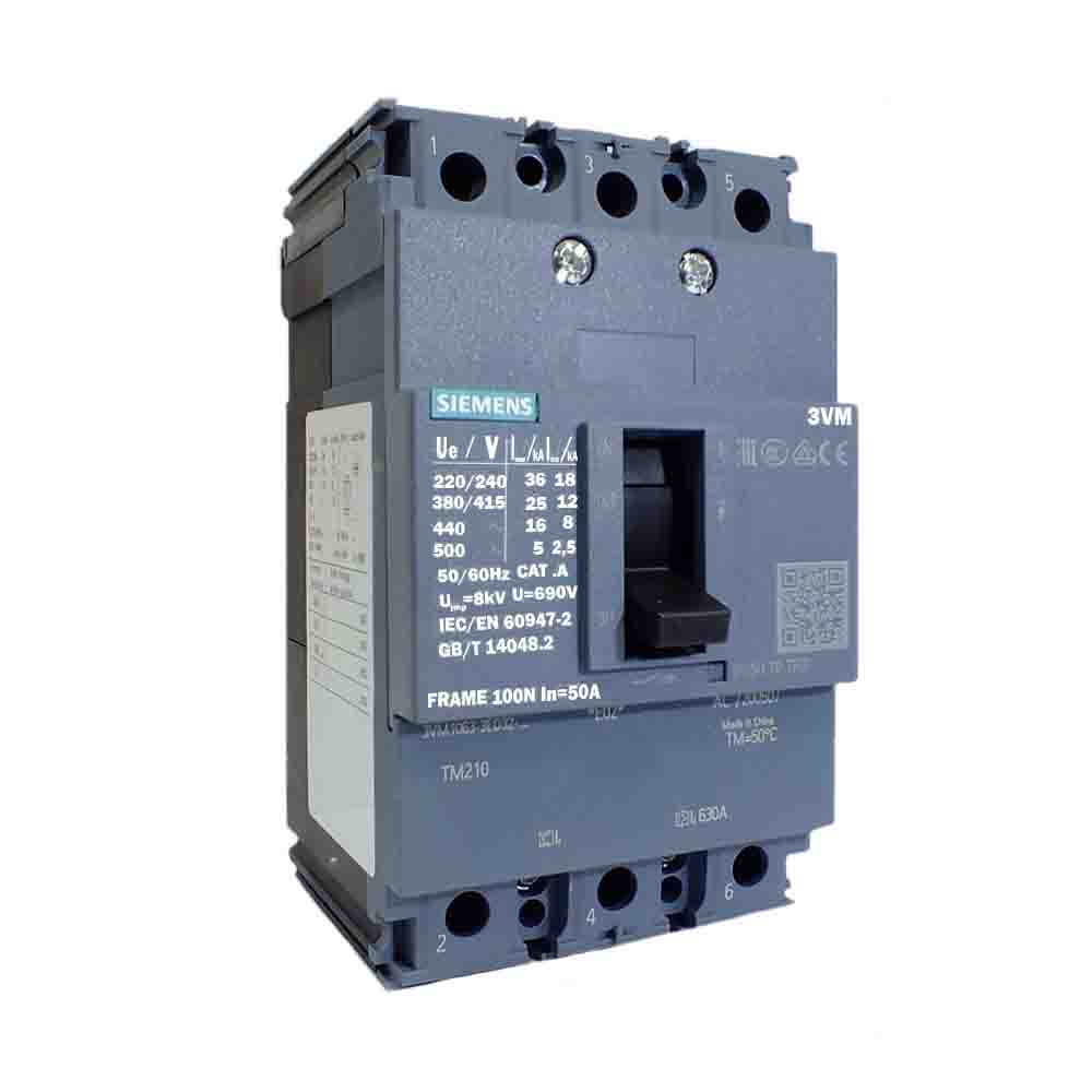 Siemens 3X50A 25kA Sabit Kompakt Şalter 3VM1050-3ED32-0AA0 - 1