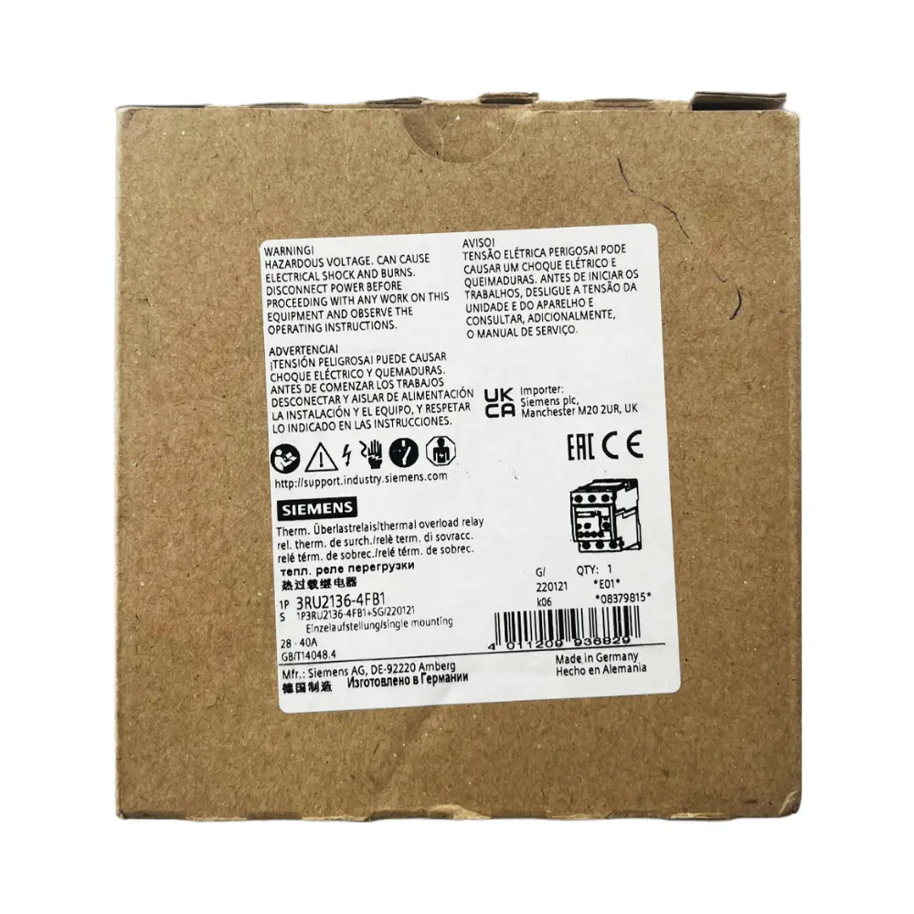 Siemens Ray Tipi 28-40A Sirius Termik Röle 3RU2136-4FB1 - 4