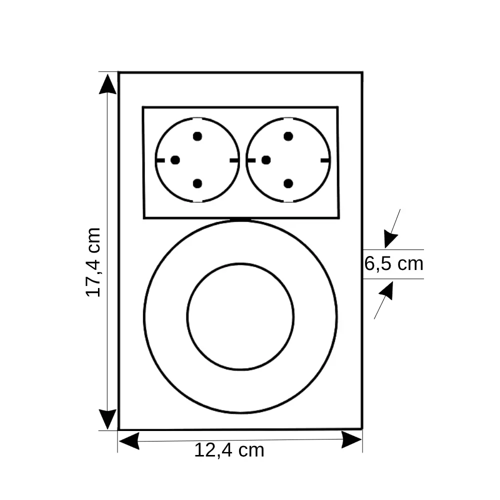 Erva Siyah Tezgah Altı 2'li Priz ve Spot Armatür 6500K (Beyaz) - 4