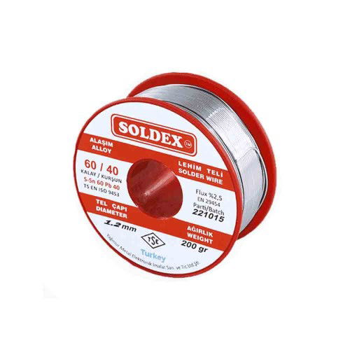 Soldex 200 Gr. Makara Lehim 1,2mm (%60 Sn / %40 Pb) - Soldex