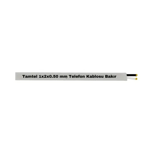Tamtel 1x2x0.50mm Telefon Kablosu Bakır-1m - Tamtel