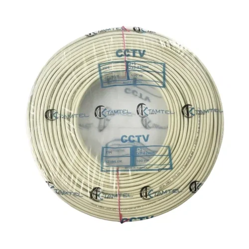 Tamtel 2+1 Cctv 2X0,22 mm Kamera Kablosu Bakır-100m - Tamtel