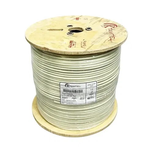 Tamtel 2+1 Cctv 2X0,22 mm Kamera Kablosu Bakır-500m - 1