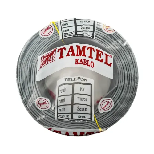 Tamtel 2x2x0.50mm Telefon Kablosu Bakır-100m - Tamtel