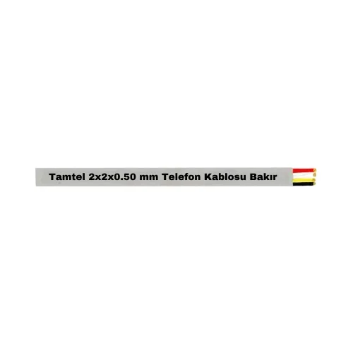 Tamtel 2x2x0.50mm Telefon Kablosu Bakır-1m - Tamtel