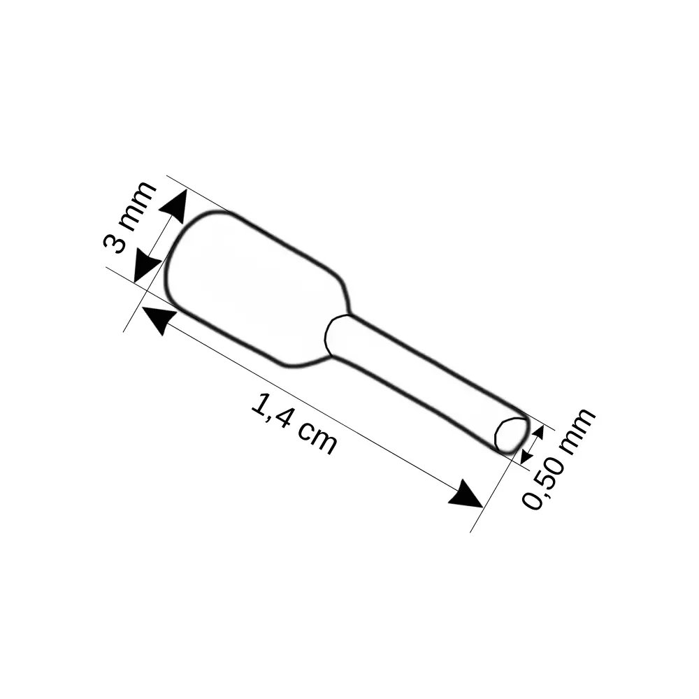 Terminalsan 0,50mm Beyaz İzoleli Kablo Yüksüğü Tek Girişli-1Ad. - 2