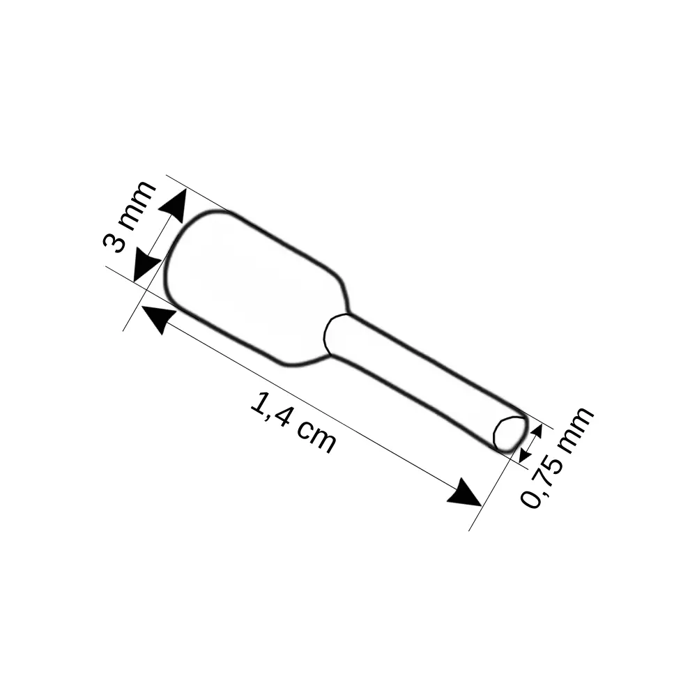 Terminalsan 0,75mm Mavi İzoleli Kablo Yüksüğü Tek Girişli-1Ad. - 2