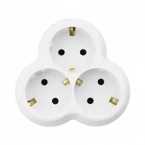 Ufo 3'lü Golyat (Priz Çoklayıcı) Beyaz - 1
