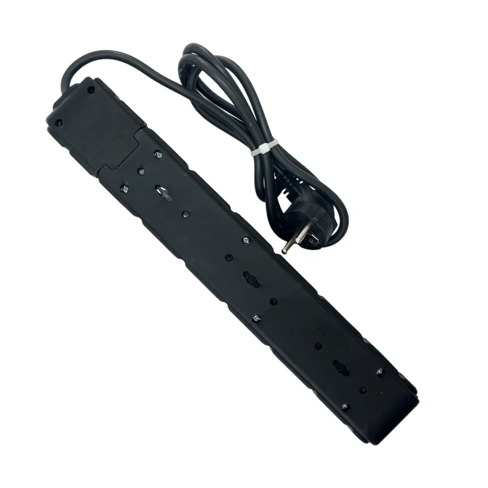 Ufo 6'lı Akım Korumalı Grup Priz 1,5m. Kablolu (Siyah) - 2