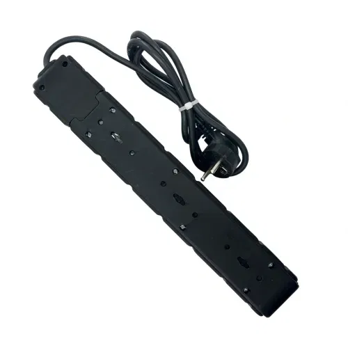 Ufo 6'lı Akım Korumalı Grup Priz 1,5m. Kablolu (Siyah) - 2