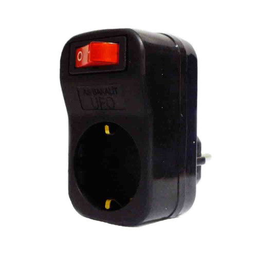 Ufo Akım Korumalı Anahtarlı Tekli Priz (Beyaz) - Ufo