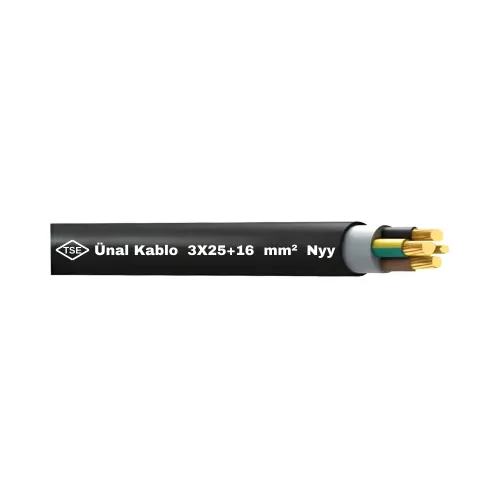 Ünal 3X25+16 mm NYY (Yeraltı) Kablo-1m - Ünal
