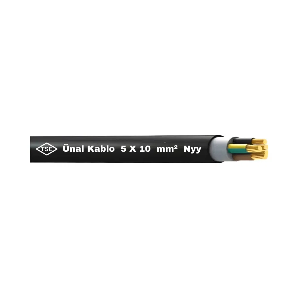 Ünal 5x10 mm NYY (Yeraltı) Kablo-1m - 1