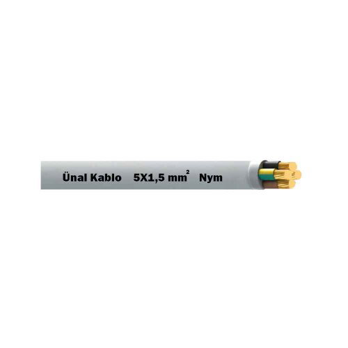 Ünal 5X1,5 mm NYM (Antigron) Kablo-1m - Ünal