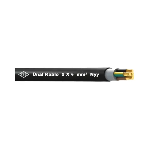 Ünal 5X4 mm NYY (Yeraltı) Kablo-1m - Ünal