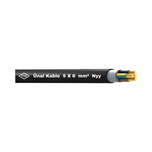 Ünal 5x6 mm NYY (Yeraltı) Kablo-1m - Ünal