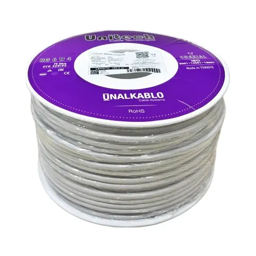 Ünal RG6 U4 72 Tel Ccs-Al-Al Tv Kablosu-100m - 1