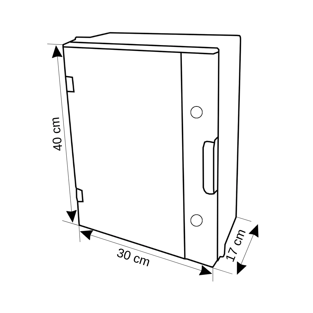 Vest 30x40x17cm ABS 12 Otomatlı Pakolu Pano OVP 304017-12PK - 3