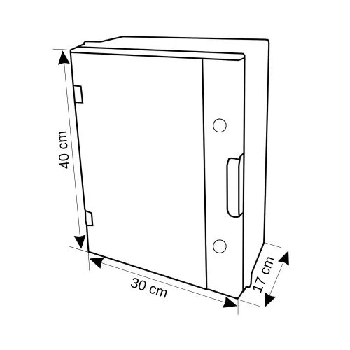 Vest 30x40x17cm ABS 12 Otomatlı Pakolu Pano OVP 304017-12PK - 3