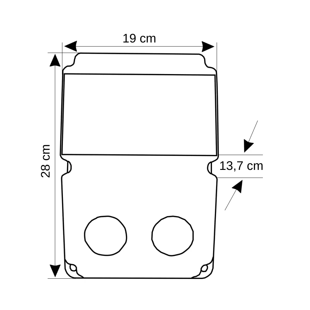 Vest Delikli 2'li Kombinasyon Kutusu Boş 190x280mm - 4