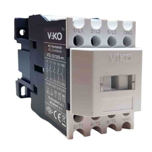 Viko 12A 5,5kW 1NO Güç Kontaktörü VTC-1210S - Viko