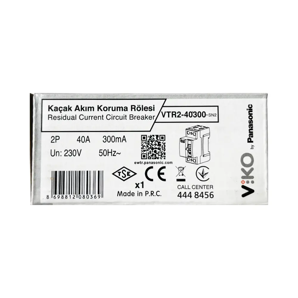 Viko 2x40A 300mA Kaçak Akım Rölesi VTR2-40300 - 4