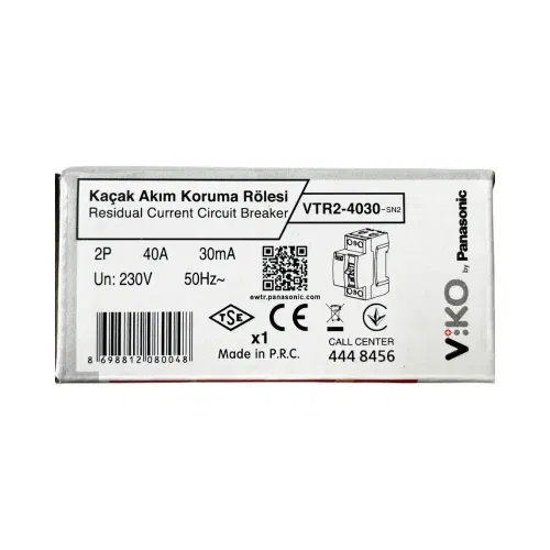 Viko 2x40A 30mA Kaçak Akım Rölesi VTR2-4030 - 4