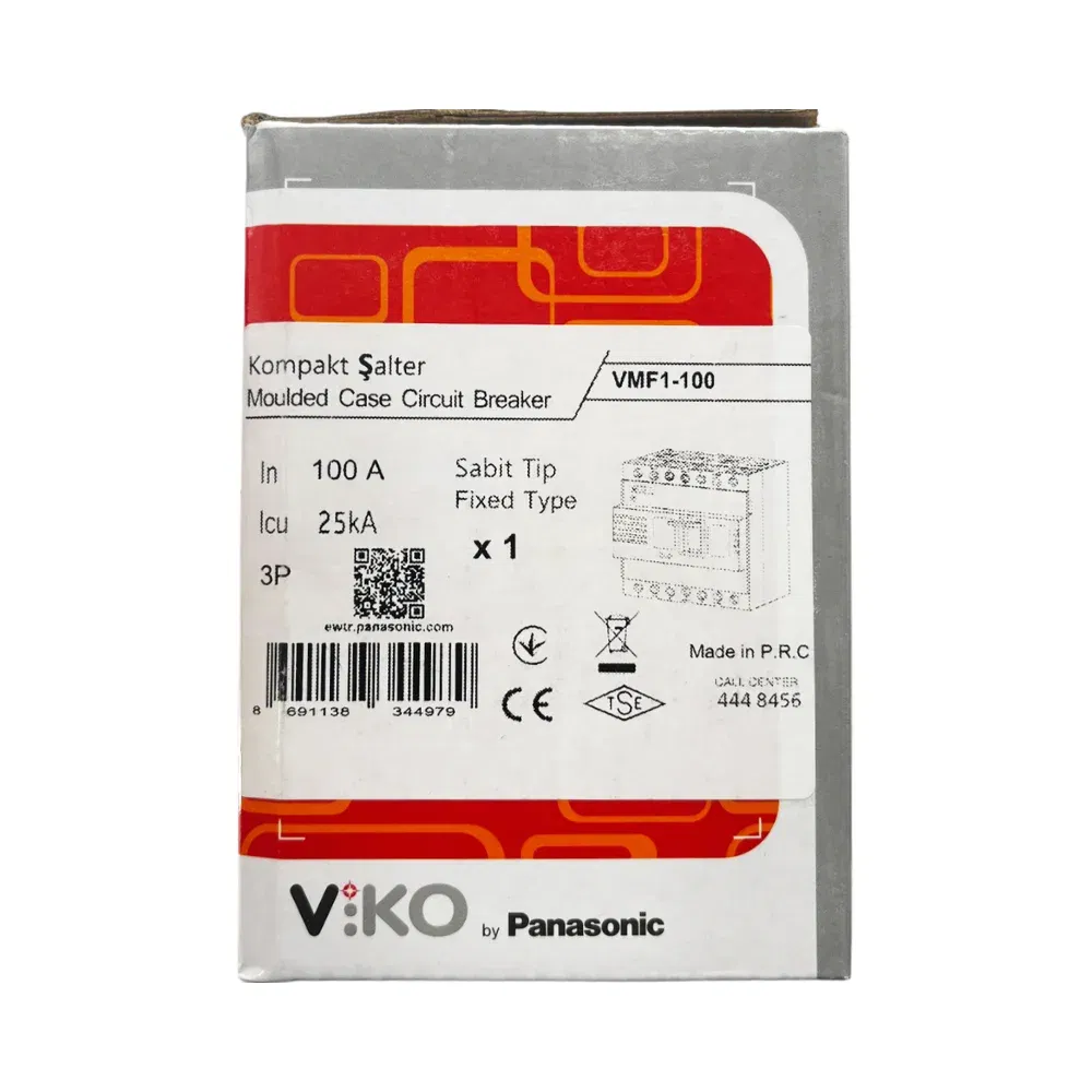 Viko 3X100A 25kA Sabit Kompakt Şalter VMF1-100-SN2 - 4