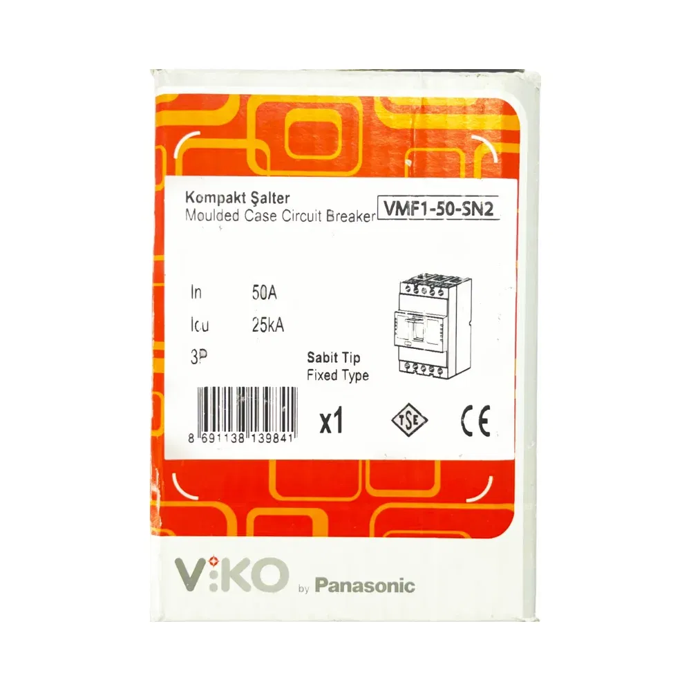 Viko 3X50A 25kA Sabit Kompakt Şalter VMF1-50-SN2 - 3