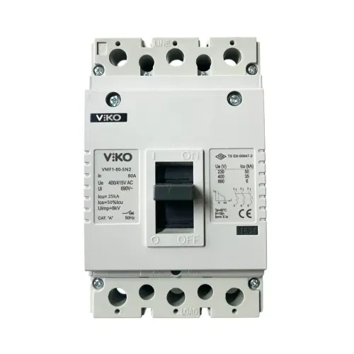 Viko 3X80A 25kA Sabit Kompakt Şalter VMF1-80-SN2 - 1