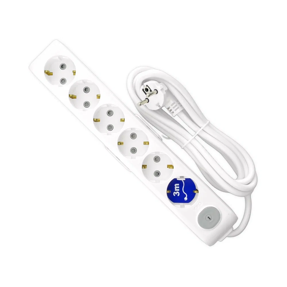 Viko 6'lı Anahtarlı Grup Priz (3m Kablolu) - 1