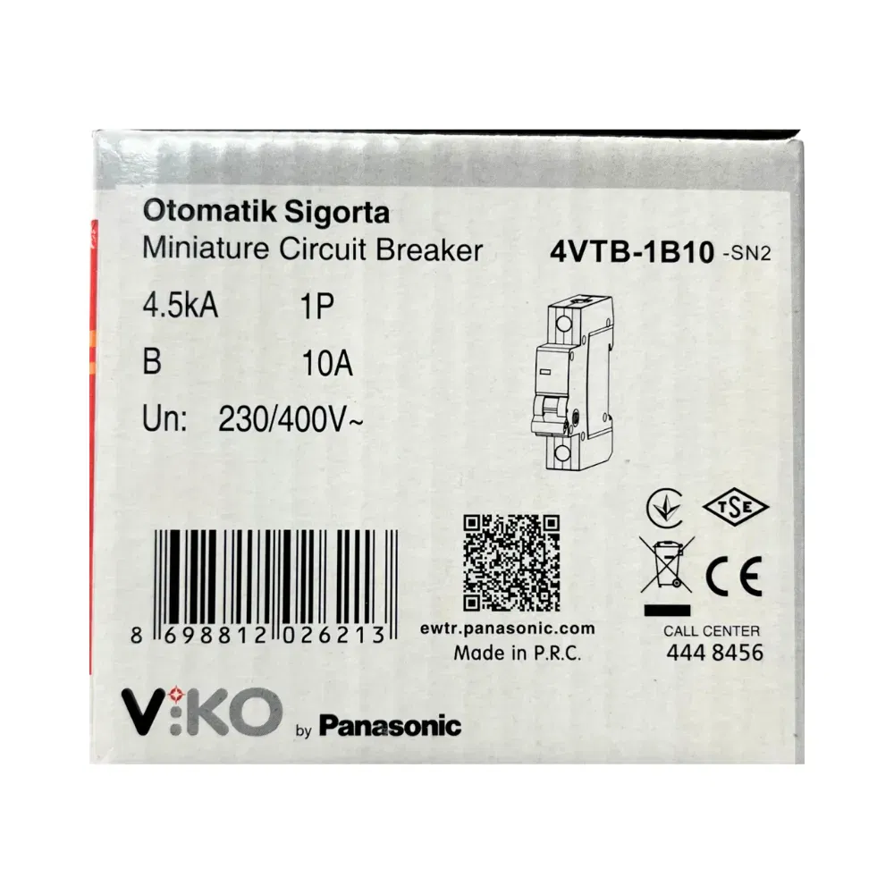 Viko B Tipi 1x10A 4,5kA Otomatik Sigorta 4VTB-1B10 - 4
