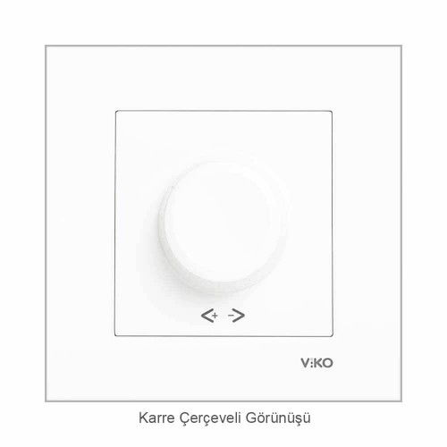 Viko Karre/Meridian Dimmer 600W Mekanizma Beyaz (Çerçeve Hariç) - 2