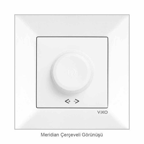 Viko Karre/Meridian Dimmer 600W Mekanizma Beyaz (Çerçeve Hariç) - 3