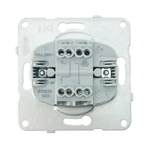 Viko Karre/Meridian 2'li Jaluzi Kumanda Mekanizma Beyaz (Çerçeve Hariç) - 2