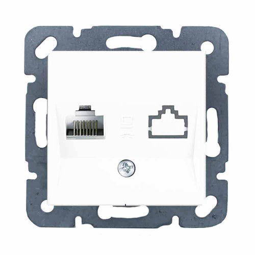 Viko Karre/Meridian Data Prizi Jaksız Mekanizma Beyaz (Çerçeve Hariç) - Viko