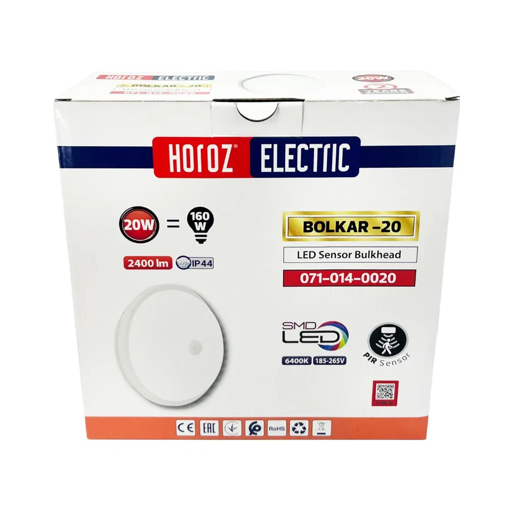 Horoz Bolkar20w Ledli Slim Sensörlü Armatür (Siyah) - 5