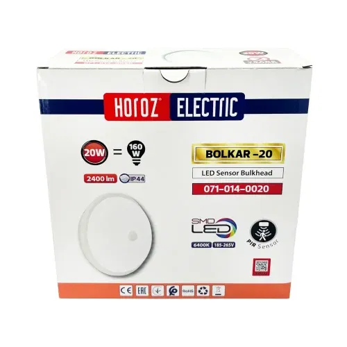 Horoz Bolkar20w Ledli Slim Sensörlü Armatür (Siyah) - 5