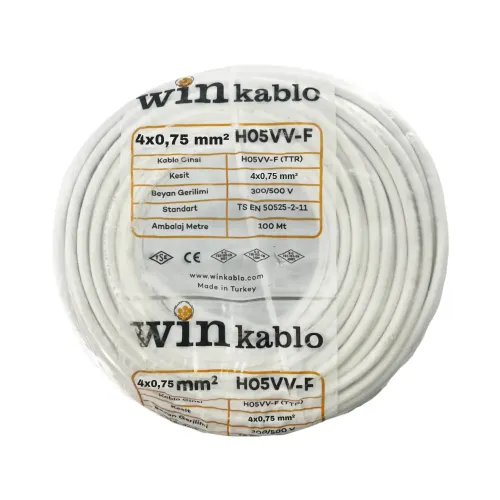 Win 4X0,75 mm TTR Kablo-100m (Beyaz) - Alves/Win