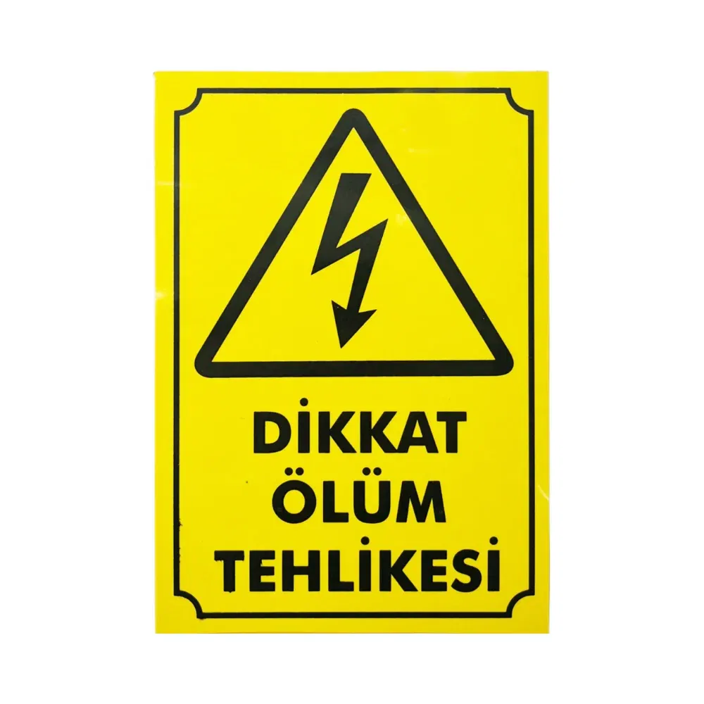 Yapışkanlı Ölüm Tehlike Levhası 10x12cm - 1