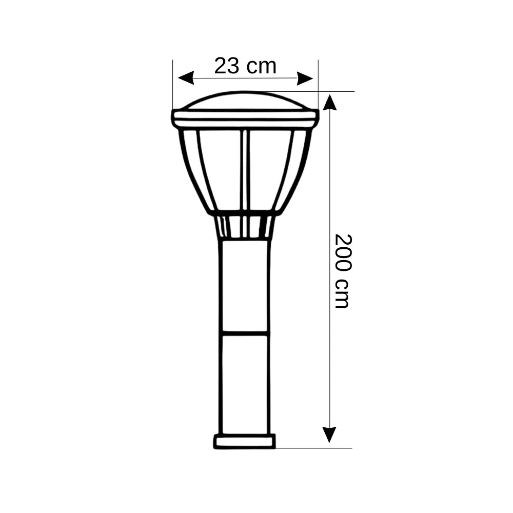 Zita Kupa Uzun 200cm Bahçe Armatürü 230/200 - 2