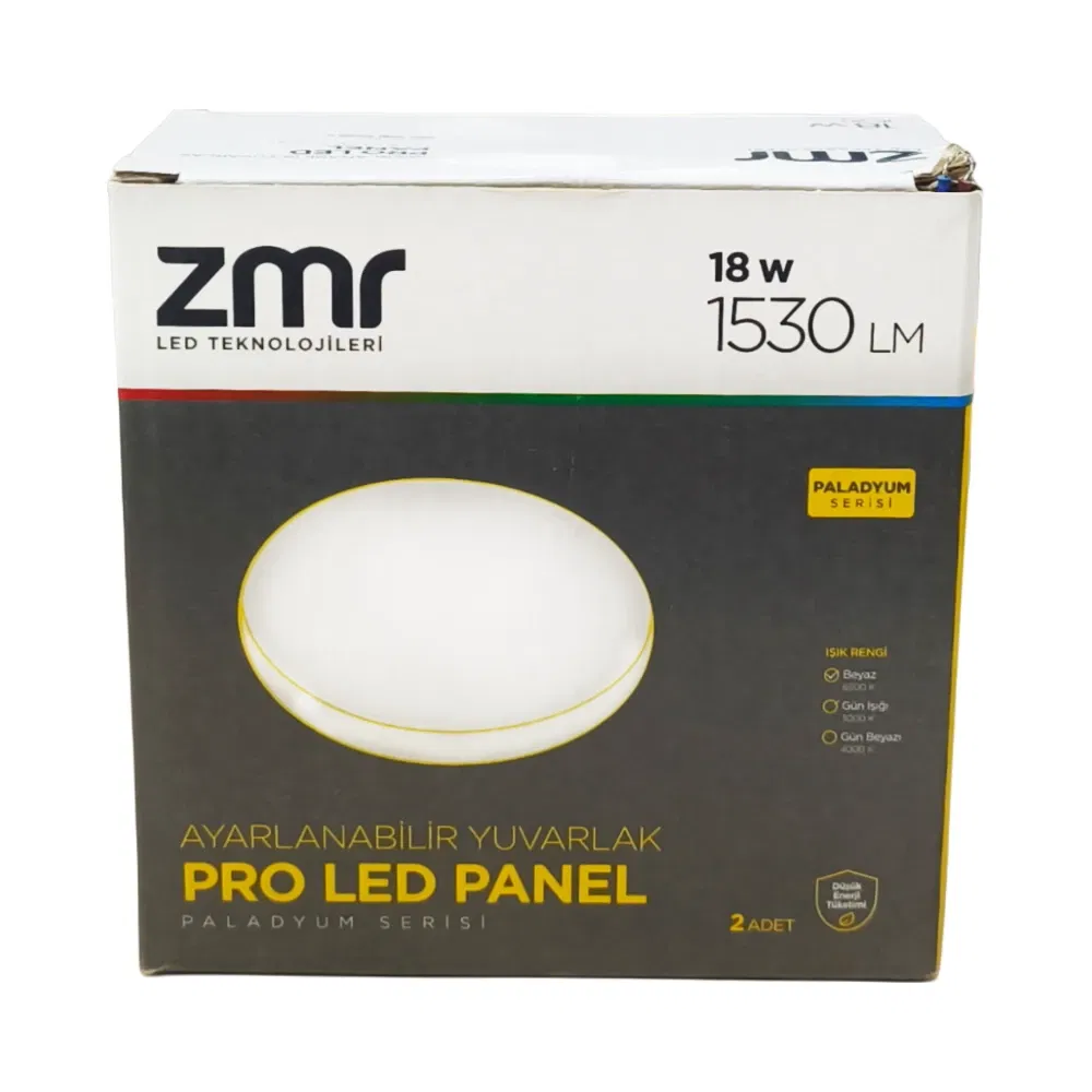 Zmr18W Ayarlanabilir Sıvaaltı Panel Led Armatür 6500K (Beyaz) - 4
